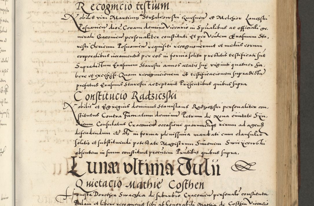 Zdjęcie nr 227 dla obiektu archiwalnego: Acta actorum causarum sententiarum deffinitiuarum, quam interloquutoriarum, decretorum, obligationum, procuratorum etc. coram Reverendo Domino Martino Izbienski de Rusiecz Archidiacono Posnaniensis, custode et in Spiritualibus Vicario generali officiali Cracoviensis, ad Annum Domini Millesimum quingentesimum Sexagesimum Nonum cuius indictio duodecima, Pontus Sanctissimi Pii Papae Quinti Annus quartus foeliciter continuantur