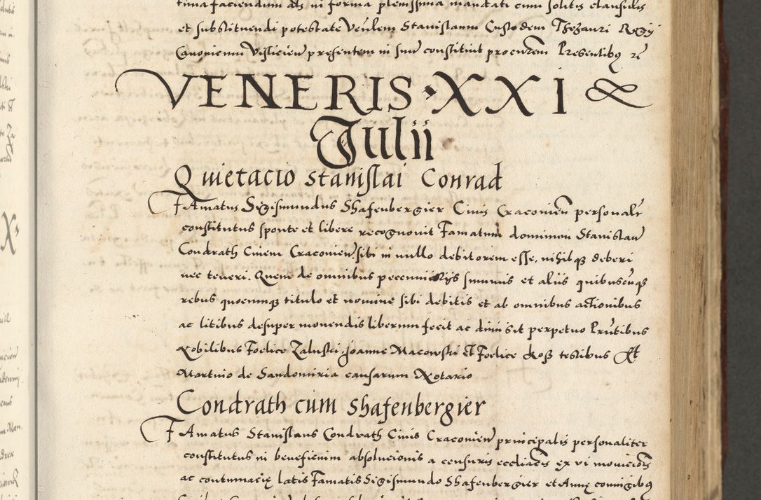 Zdjęcie nr 223 dla obiektu archiwalnego: Acta actorum causarum sententiarum deffinitiuarum, quam interloquutoriarum, decretorum, obligationum, procuratorum etc. coram Reverendo Domino Martino Izbienski de Rusiecz Archidiacono Posnaniensis, custode et in Spiritualibus Vicario generali officiali Cracoviensis, ad Annum Domini Millesimum quingentesimum Sexagesimum Nonum cuius indictio duodecima, Pontus Sanctissimi Pii Papae Quinti Annus quartus foeliciter continuantur