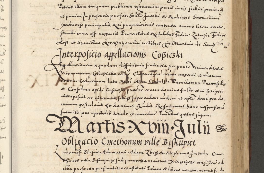 Zdjęcie nr 221 dla obiektu archiwalnego: Acta actorum causarum sententiarum deffinitiuarum, quam interloquutoriarum, decretorum, obligationum, procuratorum etc. coram Reverendo Domino Martino Izbienski de Rusiecz Archidiacono Posnaniensis, custode et in Spiritualibus Vicario generali officiali Cracoviensis, ad Annum Domini Millesimum quingentesimum Sexagesimum Nonum cuius indictio duodecima, Pontus Sanctissimi Pii Papae Quinti Annus quartus foeliciter continuantur
