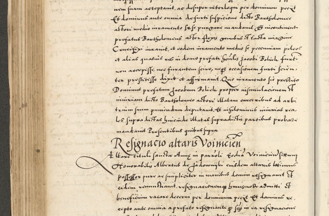 Zdjęcie nr 218 dla obiektu archiwalnego: Acta actorum causarum sententiarum deffinitiuarum, quam interloquutoriarum, decretorum, obligationum, procuratorum etc. coram Reverendo Domino Martino Izbienski de Rusiecz Archidiacono Posnaniensis, custode et in Spiritualibus Vicario generali officiali Cracoviensis, ad Annum Domini Millesimum quingentesimum Sexagesimum Nonum cuius indictio duodecima, Pontus Sanctissimi Pii Papae Quinti Annus quartus foeliciter continuantur