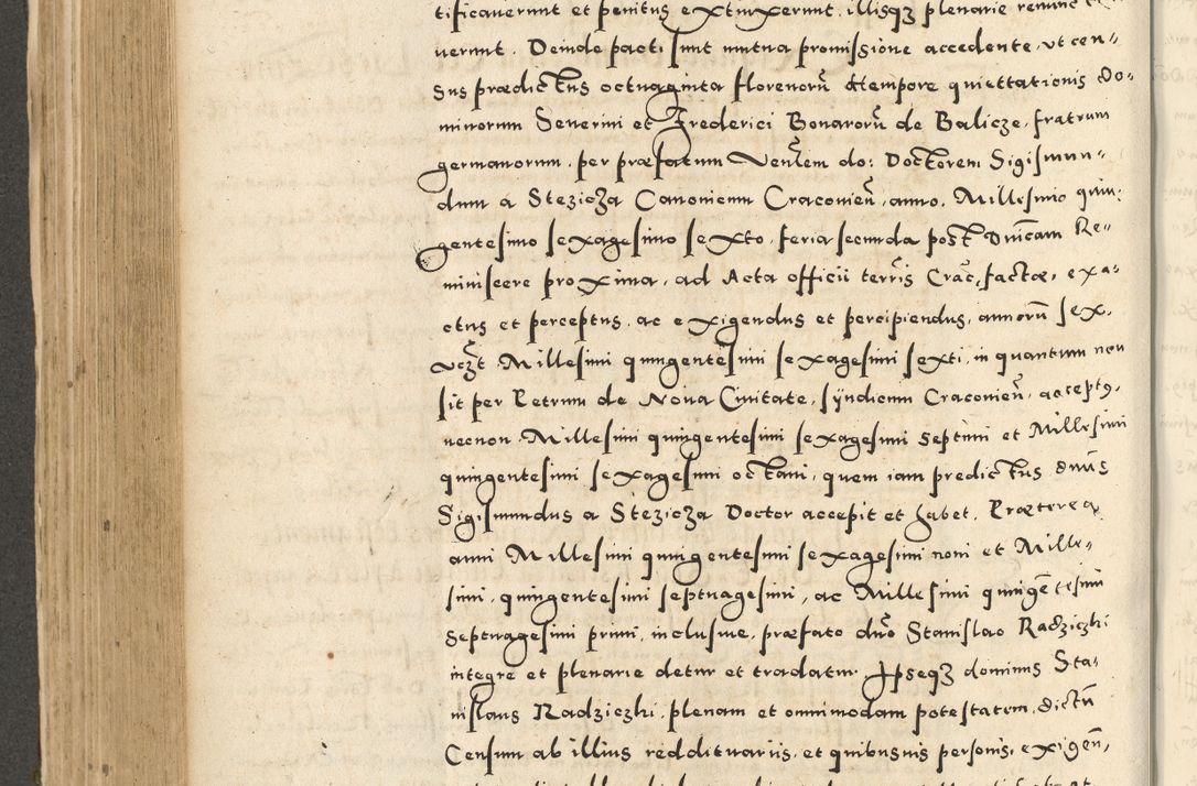 Zdjęcie nr 408 dla obiektu archiwalnego: Acta actorum causarum sententiarum deffinitiuarum, quam interloquutoriarum, decretorum, obligationum, procuratorum etc. coram Reverendo Domino Martino Izbienski de Rusiecz Archidiacono Posnaniensis, custode et in Spiritualibus Vicario generali officiali Cracoviensis, ad Annum Domini Millesimum quingentesimum Sexagesimum Nonum cuius indictio duodecima, Pontus Sanctissimi Pii Papae Quinti Annus quartus foeliciter continuantur