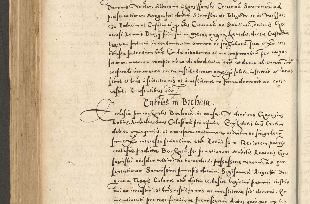 Zdjęcie nr 602 dla obiektu archiwalnego: Acta actorum causarum sententiarum deffinitiuarum, quam interloquutoriarum, decretorum, obligationum, procuratorum etc. coram Reverendo Domino Martino Izbienski de Rusiecz Archidiacono Posnaniensis, custode et in Spiritualibus Vicario generali officiali Cracoviensis, ad Annum Domini Millesimum quingentesimum Sexagesimum Nonum cuius indictio duodecima, Pontus Sanctissimi Pii Papae Quinti Annus quartus foeliciter continuantur