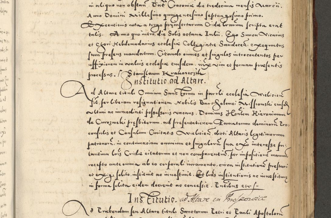 Zdjęcie nr 601 dla obiektu archiwalnego: Acta actorum causarum sententiarum deffinitiuarum, quam interloquutoriarum, decretorum, obligationum, procuratorum etc. coram Reverendo Domino Martino Izbienski de Rusiecz Archidiacono Posnaniensis, custode et in Spiritualibus Vicario generali officiali Cracoviensis, ad Annum Domini Millesimum quingentesimum Sexagesimum Nonum cuius indictio duodecima, Pontus Sanctissimi Pii Papae Quinti Annus quartus foeliciter continuantur