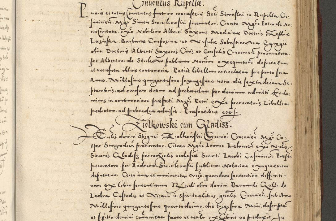 Zdjęcie nr 597 dla obiektu archiwalnego: Acta actorum causarum sententiarum deffinitiuarum, quam interloquutoriarum, decretorum, obligationum, procuratorum etc. coram Reverendo Domino Martino Izbienski de Rusiecz Archidiacono Posnaniensis, custode et in Spiritualibus Vicario generali officiali Cracoviensis, ad Annum Domini Millesimum quingentesimum Sexagesimum Nonum cuius indictio duodecima, Pontus Sanctissimi Pii Papae Quinti Annus quartus foeliciter continuantur
