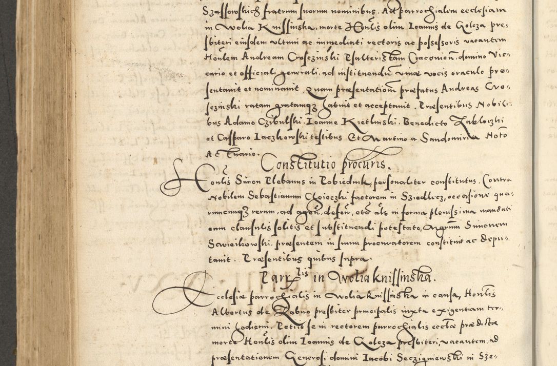 Zdjęcie nr 594 dla obiektu archiwalnego: Acta actorum causarum sententiarum deffinitiuarum, quam interloquutoriarum, decretorum, obligationum, procuratorum etc. coram Reverendo Domino Martino Izbienski de Rusiecz Archidiacono Posnaniensis, custode et in Spiritualibus Vicario generali officiali Cracoviensis, ad Annum Domini Millesimum quingentesimum Sexagesimum Nonum cuius indictio duodecima, Pontus Sanctissimi Pii Papae Quinti Annus quartus foeliciter continuantur