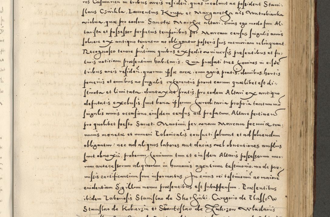 Zdjęcie nr 583 dla obiektu archiwalnego: Acta actorum causarum sententiarum deffinitiuarum, quam interloquutoriarum, decretorum, obligationum, procuratorum etc. coram Reverendo Domino Martino Izbienski de Rusiecz Archidiacono Posnaniensis, custode et in Spiritualibus Vicario generali officiali Cracoviensis, ad Annum Domini Millesimum quingentesimum Sexagesimum Nonum cuius indictio duodecima, Pontus Sanctissimi Pii Papae Quinti Annus quartus foeliciter continuantur