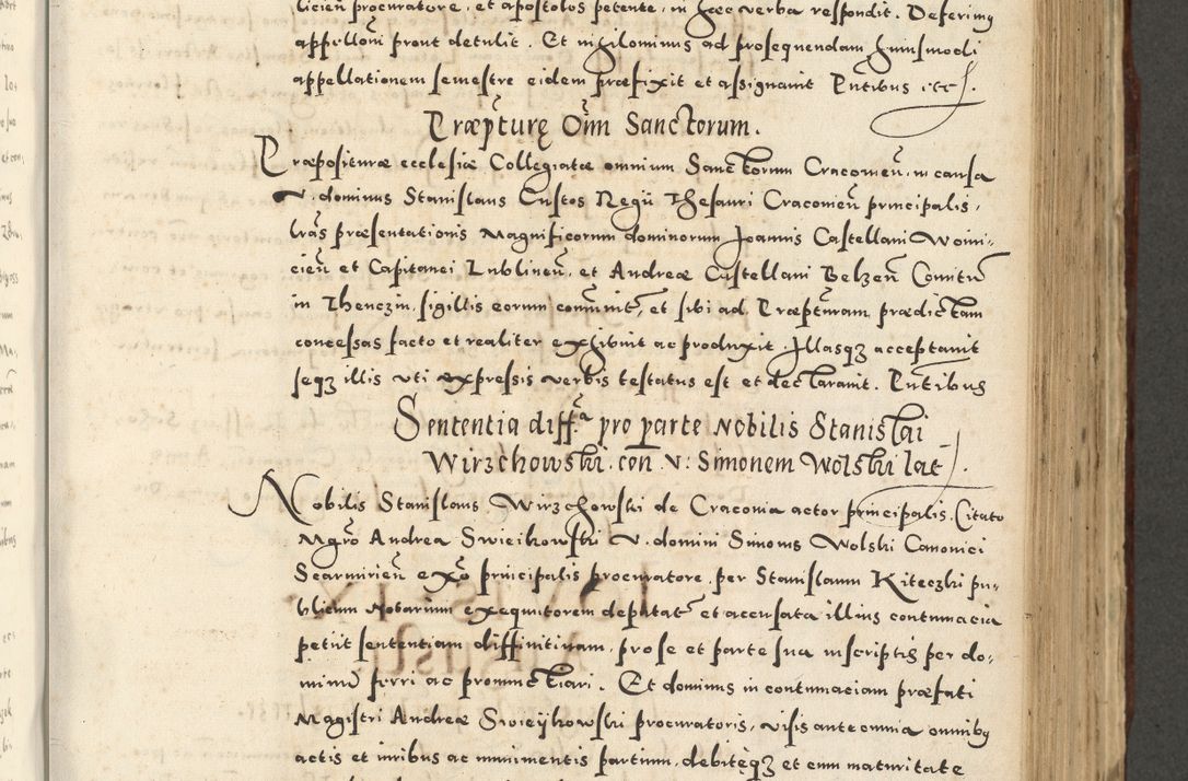 Zdjęcie nr 579 dla obiektu archiwalnego: Acta actorum causarum sententiarum deffinitiuarum, quam interloquutoriarum, decretorum, obligationum, procuratorum etc. coram Reverendo Domino Martino Izbienski de Rusiecz Archidiacono Posnaniensis, custode et in Spiritualibus Vicario generali officiali Cracoviensis, ad Annum Domini Millesimum quingentesimum Sexagesimum Nonum cuius indictio duodecima, Pontus Sanctissimi Pii Papae Quinti Annus quartus foeliciter continuantur
