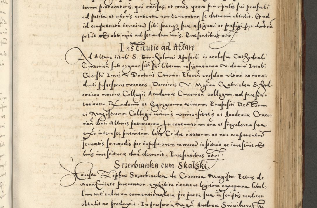 Zdjęcie nr 565 dla obiektu archiwalnego: Acta actorum causarum sententiarum deffinitiuarum, quam interloquutoriarum, decretorum, obligationum, procuratorum etc. coram Reverendo Domino Martino Izbienski de Rusiecz Archidiacono Posnaniensis, custode et in Spiritualibus Vicario generali officiali Cracoviensis, ad Annum Domini Millesimum quingentesimum Sexagesimum Nonum cuius indictio duodecima, Pontus Sanctissimi Pii Papae Quinti Annus quartus foeliciter continuantur