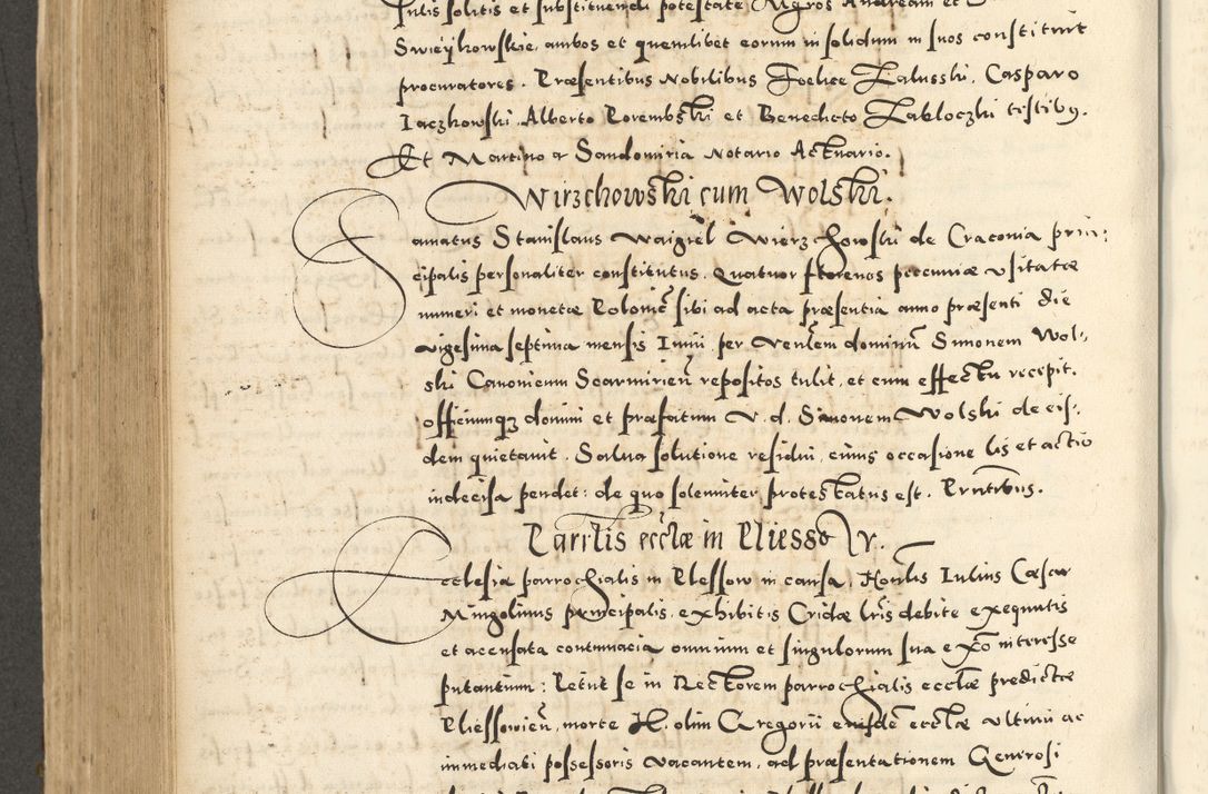 Zdjęcie nr 562 dla obiektu archiwalnego: Acta actorum causarum sententiarum deffinitiuarum, quam interloquutoriarum, decretorum, obligationum, procuratorum etc. coram Reverendo Domino Martino Izbienski de Rusiecz Archidiacono Posnaniensis, custode et in Spiritualibus Vicario generali officiali Cracoviensis, ad Annum Domini Millesimum quingentesimum Sexagesimum Nonum cuius indictio duodecima, Pontus Sanctissimi Pii Papae Quinti Annus quartus foeliciter continuantur