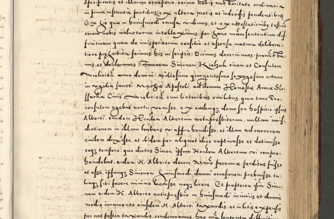 Zdjęcie nr 561 dla obiektu archiwalnego: Acta actorum causarum sententiarum deffinitiuarum, quam interloquutoriarum, decretorum, obligationum, procuratorum etc. coram Reverendo Domino Martino Izbienski de Rusiecz Archidiacono Posnaniensis, custode et in Spiritualibus Vicario generali officiali Cracoviensis, ad Annum Domini Millesimum quingentesimum Sexagesimum Nonum cuius indictio duodecima, Pontus Sanctissimi Pii Papae Quinti Annus quartus foeliciter continuantur