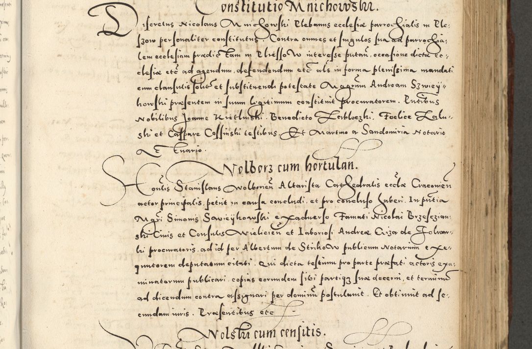 Zdjęcie nr 557 dla obiektu archiwalnego: Acta actorum causarum sententiarum deffinitiuarum, quam interloquutoriarum, decretorum, obligationum, procuratorum etc. coram Reverendo Domino Martino Izbienski de Rusiecz Archidiacono Posnaniensis, custode et in Spiritualibus Vicario generali officiali Cracoviensis, ad Annum Domini Millesimum quingentesimum Sexagesimum Nonum cuius indictio duodecima, Pontus Sanctissimi Pii Papae Quinti Annus quartus foeliciter continuantur