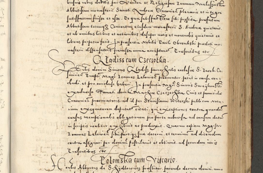 Zdjęcie nr 559 dla obiektu archiwalnego: Acta actorum causarum sententiarum deffinitiuarum, quam interloquutoriarum, decretorum, obligationum, procuratorum etc. coram Reverendo Domino Martino Izbienski de Rusiecz Archidiacono Posnaniensis, custode et in Spiritualibus Vicario generali officiali Cracoviensis, ad Annum Domini Millesimum quingentesimum Sexagesimum Nonum cuius indictio duodecima, Pontus Sanctissimi Pii Papae Quinti Annus quartus foeliciter continuantur