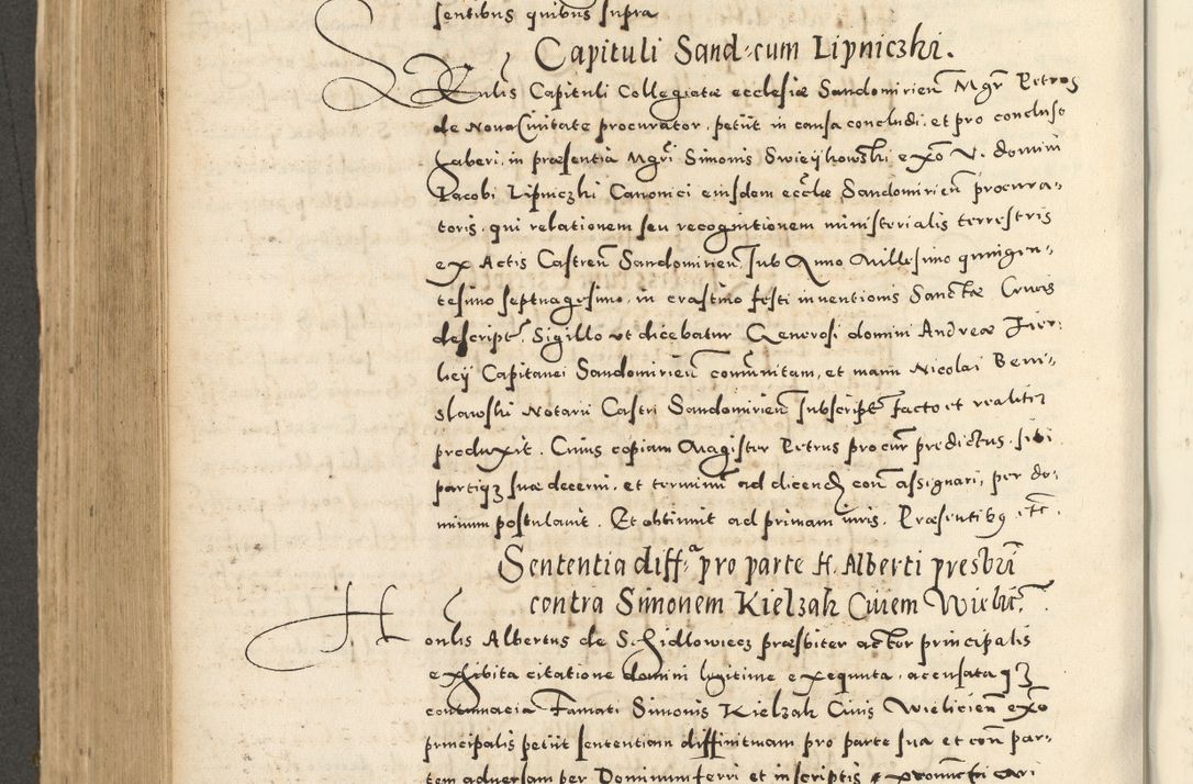 Zdjęcie nr 560 dla obiektu archiwalnego: Acta actorum causarum sententiarum deffinitiuarum, quam interloquutoriarum, decretorum, obligationum, procuratorum etc. coram Reverendo Domino Martino Izbienski de Rusiecz Archidiacono Posnaniensis, custode et in Spiritualibus Vicario generali officiali Cracoviensis, ad Annum Domini Millesimum quingentesimum Sexagesimum Nonum cuius indictio duodecima, Pontus Sanctissimi Pii Papae Quinti Annus quartus foeliciter continuantur