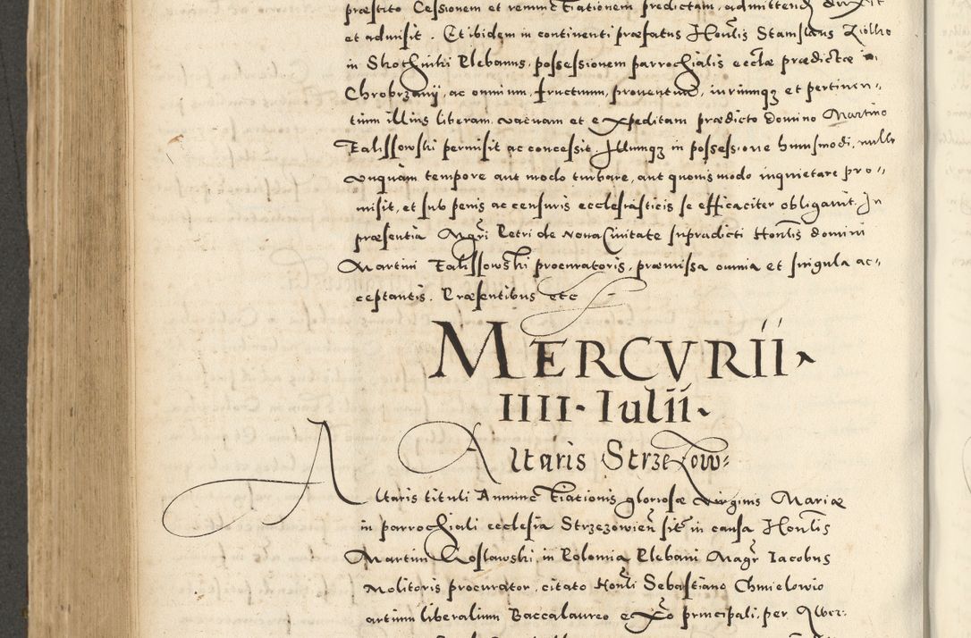 Zdjęcie nr 548 dla obiektu archiwalnego: Acta actorum causarum sententiarum deffinitiuarum, quam interloquutoriarum, decretorum, obligationum, procuratorum etc. coram Reverendo Domino Martino Izbienski de Rusiecz Archidiacono Posnaniensis, custode et in Spiritualibus Vicario generali officiali Cracoviensis, ad Annum Domini Millesimum quingentesimum Sexagesimum Nonum cuius indictio duodecima, Pontus Sanctissimi Pii Papae Quinti Annus quartus foeliciter continuantur