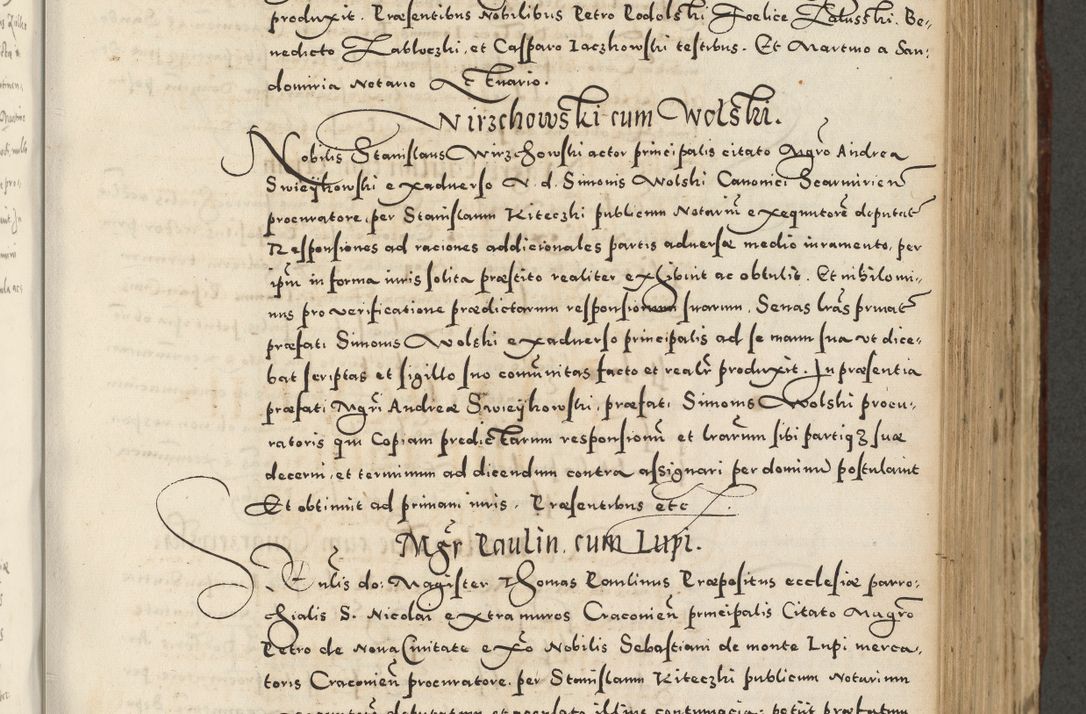 Zdjęcie nr 549 dla obiektu archiwalnego: Acta actorum causarum sententiarum deffinitiuarum, quam interloquutoriarum, decretorum, obligationum, procuratorum etc. coram Reverendo Domino Martino Izbienski de Rusiecz Archidiacono Posnaniensis, custode et in Spiritualibus Vicario generali officiali Cracoviensis, ad Annum Domini Millesimum quingentesimum Sexagesimum Nonum cuius indictio duodecima, Pontus Sanctissimi Pii Papae Quinti Annus quartus foeliciter continuantur
