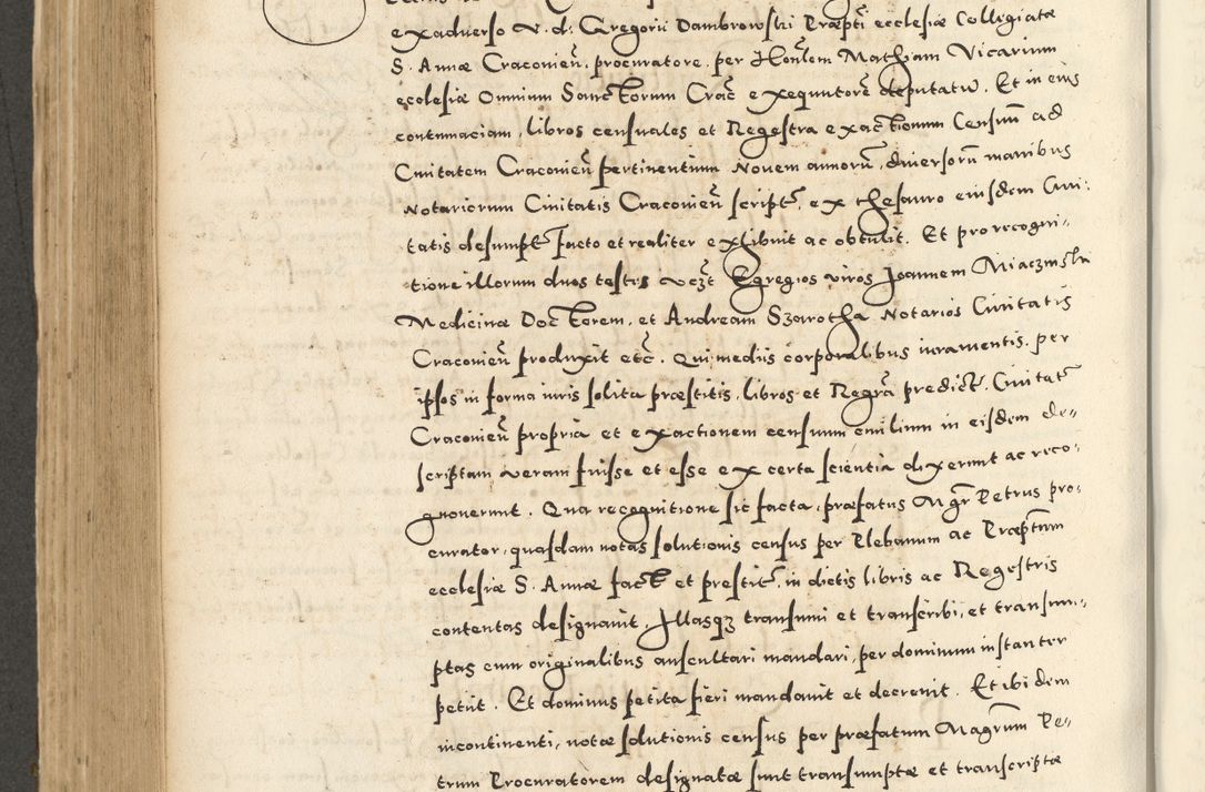 Zdjęcie nr 552 dla obiektu archiwalnego: Acta actorum causarum sententiarum deffinitiuarum, quam interloquutoriarum, decretorum, obligationum, procuratorum etc. coram Reverendo Domino Martino Izbienski de Rusiecz Archidiacono Posnaniensis, custode et in Spiritualibus Vicario generali officiali Cracoviensis, ad Annum Domini Millesimum quingentesimum Sexagesimum Nonum cuius indictio duodecima, Pontus Sanctissimi Pii Papae Quinti Annus quartus foeliciter continuantur