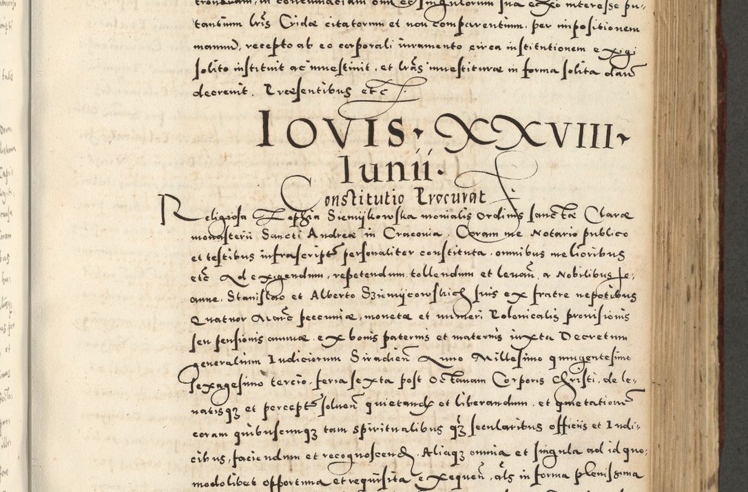 Zdjęcie nr 541 dla obiektu archiwalnego: Acta actorum causarum sententiarum deffinitiuarum, quam interloquutoriarum, decretorum, obligationum, procuratorum etc. coram Reverendo Domino Martino Izbienski de Rusiecz Archidiacono Posnaniensis, custode et in Spiritualibus Vicario generali officiali Cracoviensis, ad Annum Domini Millesimum quingentesimum Sexagesimum Nonum cuius indictio duodecima, Pontus Sanctissimi Pii Papae Quinti Annus quartus foeliciter continuantur