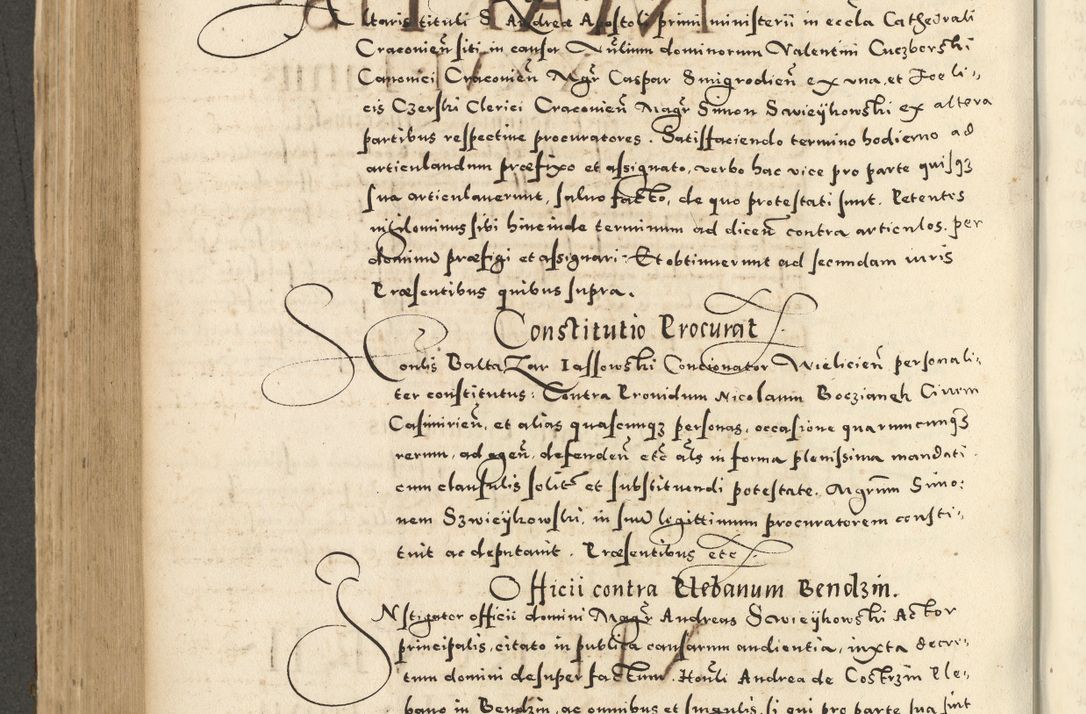 Zdjęcie nr 538 dla obiektu archiwalnego: Acta actorum causarum sententiarum deffinitiuarum, quam interloquutoriarum, decretorum, obligationum, procuratorum etc. coram Reverendo Domino Martino Izbienski de Rusiecz Archidiacono Posnaniensis, custode et in Spiritualibus Vicario generali officiali Cracoviensis, ad Annum Domini Millesimum quingentesimum Sexagesimum Nonum cuius indictio duodecima, Pontus Sanctissimi Pii Papae Quinti Annus quartus foeliciter continuantur