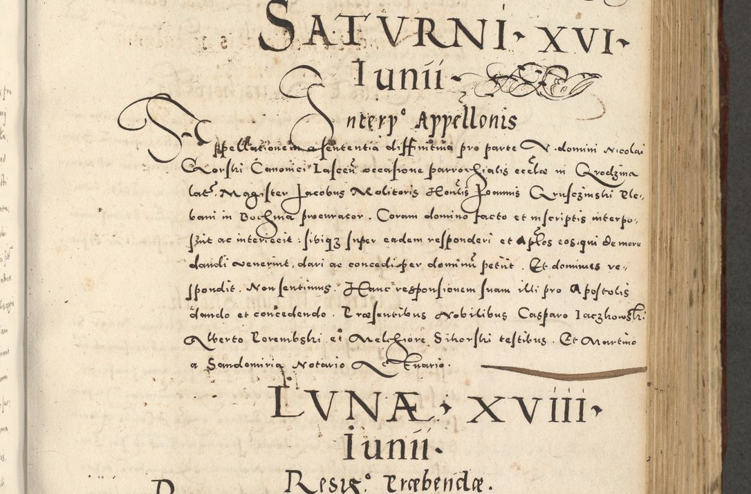 Zdjęcie nr 527 dla obiektu archiwalnego: Acta actorum causarum sententiarum deffinitiuarum, quam interloquutoriarum, decretorum, obligationum, procuratorum etc. coram Reverendo Domino Martino Izbienski de Rusiecz Archidiacono Posnaniensis, custode et in Spiritualibus Vicario generali officiali Cracoviensis, ad Annum Domini Millesimum quingentesimum Sexagesimum Nonum cuius indictio duodecima, Pontus Sanctissimi Pii Papae Quinti Annus quartus foeliciter continuantur