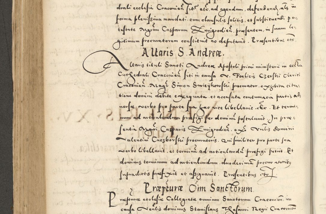 Zdjęcie nr 524 dla obiektu archiwalnego: Acta actorum causarum sententiarum deffinitiuarum, quam interloquutoriarum, decretorum, obligationum, procuratorum etc. coram Reverendo Domino Martino Izbienski de Rusiecz Archidiacono Posnaniensis, custode et in Spiritualibus Vicario generali officiali Cracoviensis, ad Annum Domini Millesimum quingentesimum Sexagesimum Nonum cuius indictio duodecima, Pontus Sanctissimi Pii Papae Quinti Annus quartus foeliciter continuantur