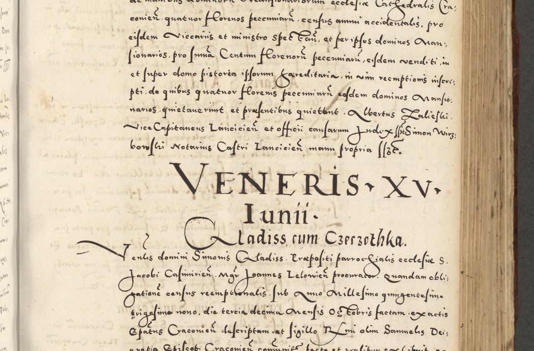 Zdjęcie nr 523 dla obiektu archiwalnego: Acta actorum causarum sententiarum deffinitiuarum, quam interloquutoriarum, decretorum, obligationum, procuratorum etc. coram Reverendo Domino Martino Izbienski de Rusiecz Archidiacono Posnaniensis, custode et in Spiritualibus Vicario generali officiali Cracoviensis, ad Annum Domini Millesimum quingentesimum Sexagesimum Nonum cuius indictio duodecima, Pontus Sanctissimi Pii Papae Quinti Annus quartus foeliciter continuantur