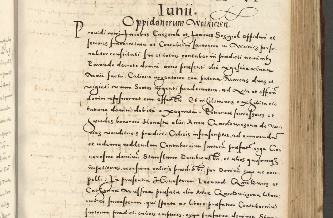 Zdjęcie nr 505 dla obiektu archiwalnego: Acta actorum causarum sententiarum deffinitiuarum, quam interloquutoriarum, decretorum, obligationum, procuratorum etc. coram Reverendo Domino Martino Izbienski de Rusiecz Archidiacono Posnaniensis, custode et in Spiritualibus Vicario generali officiali Cracoviensis, ad Annum Domini Millesimum quingentesimum Sexagesimum Nonum cuius indictio duodecima, Pontus Sanctissimi Pii Papae Quinti Annus quartus foeliciter continuantur