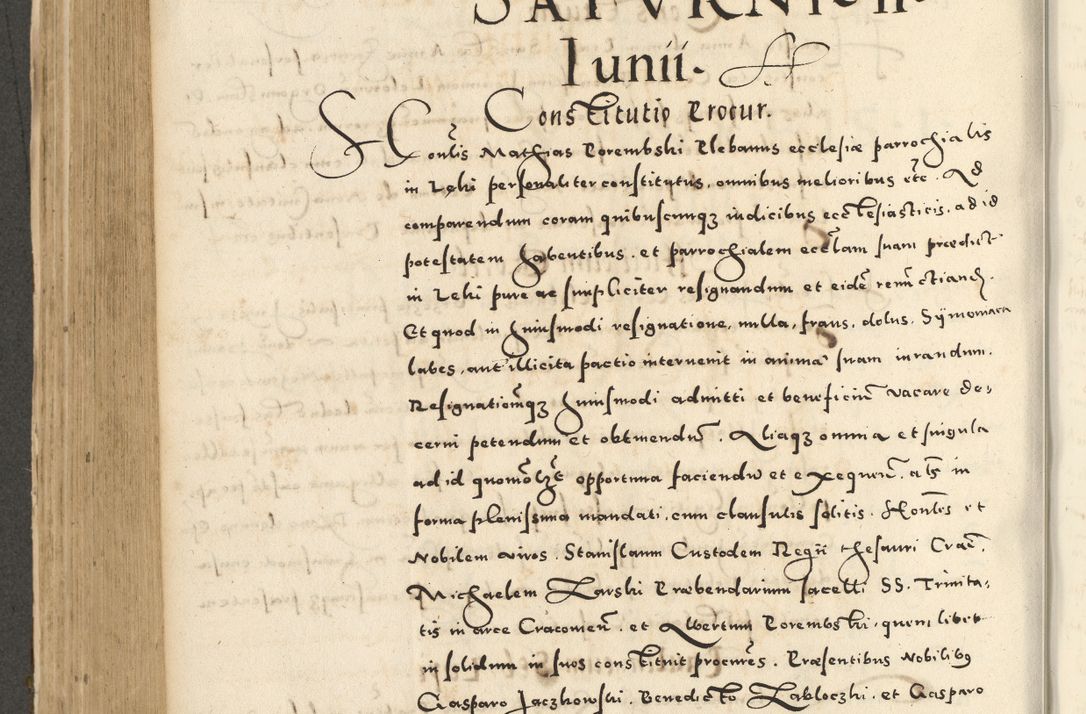 Zdjęcie nr 504 dla obiektu archiwalnego: Acta actorum causarum sententiarum deffinitiuarum, quam interloquutoriarum, decretorum, obligationum, procuratorum etc. coram Reverendo Domino Martino Izbienski de Rusiecz Archidiacono Posnaniensis, custode et in Spiritualibus Vicario generali officiali Cracoviensis, ad Annum Domini Millesimum quingentesimum Sexagesimum Nonum cuius indictio duodecima, Pontus Sanctissimi Pii Papae Quinti Annus quartus foeliciter continuantur