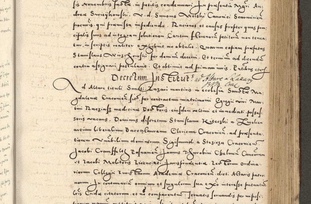 Zdjęcie nr 507 dla obiektu archiwalnego: Acta actorum causarum sententiarum deffinitiuarum, quam interloquutoriarum, decretorum, obligationum, procuratorum etc. coram Reverendo Domino Martino Izbienski de Rusiecz Archidiacono Posnaniensis, custode et in Spiritualibus Vicario generali officiali Cracoviensis, ad Annum Domini Millesimum quingentesimum Sexagesimum Nonum cuius indictio duodecima, Pontus Sanctissimi Pii Papae Quinti Annus quartus foeliciter continuantur