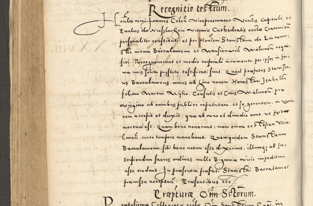 Zdjęcie nr 496 dla obiektu archiwalnego: Acta actorum causarum sententiarum deffinitiuarum, quam interloquutoriarum, decretorum, obligationum, procuratorum etc. coram Reverendo Domino Martino Izbienski de Rusiecz Archidiacono Posnaniensis, custode et in Spiritualibus Vicario generali officiali Cracoviensis, ad Annum Domini Millesimum quingentesimum Sexagesimum Nonum cuius indictio duodecima, Pontus Sanctissimi Pii Papae Quinti Annus quartus foeliciter continuantur