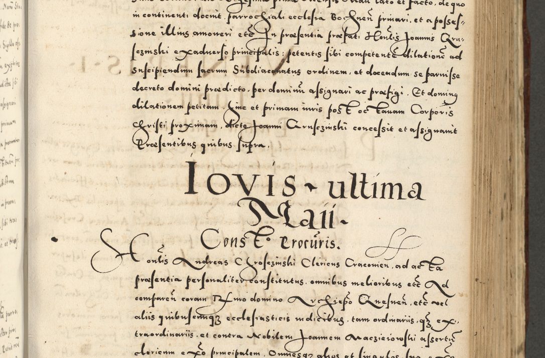 Zdjęcie nr 501 dla obiektu archiwalnego: Acta actorum causarum sententiarum deffinitiuarum, quam interloquutoriarum, decretorum, obligationum, procuratorum etc. coram Reverendo Domino Martino Izbienski de Rusiecz Archidiacono Posnaniensis, custode et in Spiritualibus Vicario generali officiali Cracoviensis, ad Annum Domini Millesimum quingentesimum Sexagesimum Nonum cuius indictio duodecima, Pontus Sanctissimi Pii Papae Quinti Annus quartus foeliciter continuantur
