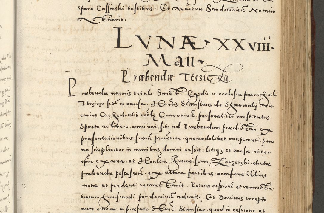 Zdjęcie nr 495 dla obiektu archiwalnego: Acta actorum causarum sententiarum deffinitiuarum, quam interloquutoriarum, decretorum, obligationum, procuratorum etc. coram Reverendo Domino Martino Izbienski de Rusiecz Archidiacono Posnaniensis, custode et in Spiritualibus Vicario generali officiali Cracoviensis, ad Annum Domini Millesimum quingentesimum Sexagesimum Nonum cuius indictio duodecima, Pontus Sanctissimi Pii Papae Quinti Annus quartus foeliciter continuantur