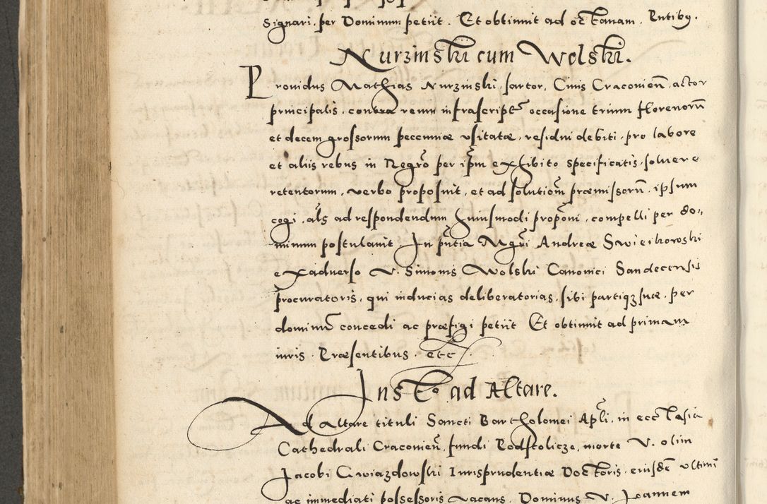 Zdjęcie nr 492 dla obiektu archiwalnego: Acta actorum causarum sententiarum deffinitiuarum, quam interloquutoriarum, decretorum, obligationum, procuratorum etc. coram Reverendo Domino Martino Izbienski de Rusiecz Archidiacono Posnaniensis, custode et in Spiritualibus Vicario generali officiali Cracoviensis, ad Annum Domini Millesimum quingentesimum Sexagesimum Nonum cuius indictio duodecima, Pontus Sanctissimi Pii Papae Quinti Annus quartus foeliciter continuantur