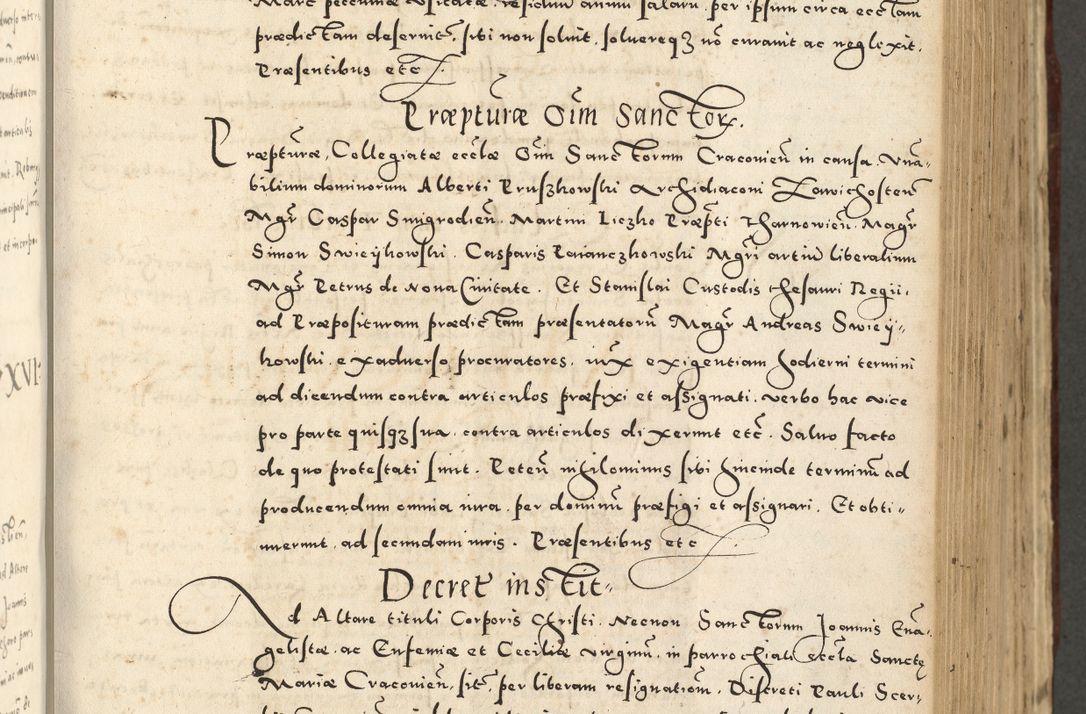 Zdjęcie nr 483 dla obiektu archiwalnego: Acta actorum causarum sententiarum deffinitiuarum, quam interloquutoriarum, decretorum, obligationum, procuratorum etc. coram Reverendo Domino Martino Izbienski de Rusiecz Archidiacono Posnaniensis, custode et in Spiritualibus Vicario generali officiali Cracoviensis, ad Annum Domini Millesimum quingentesimum Sexagesimum Nonum cuius indictio duodecima, Pontus Sanctissimi Pii Papae Quinti Annus quartus foeliciter continuantur