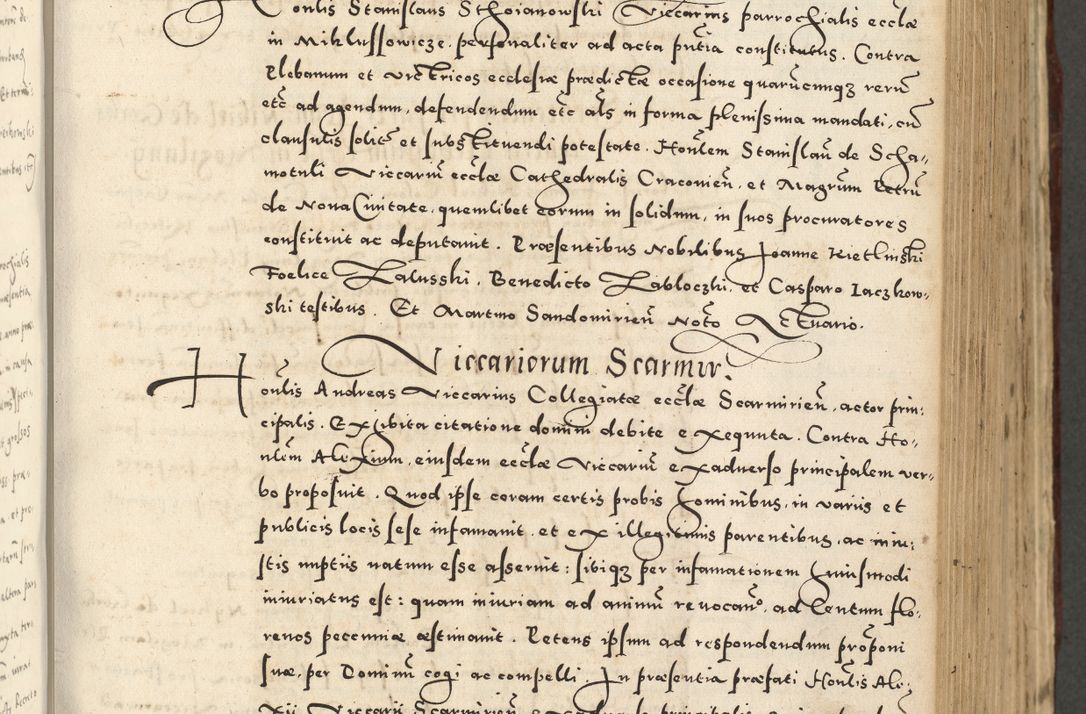 Zdjęcie nr 485 dla obiektu archiwalnego: Acta actorum causarum sententiarum deffinitiuarum, quam interloquutoriarum, decretorum, obligationum, procuratorum etc. coram Reverendo Domino Martino Izbienski de Rusiecz Archidiacono Posnaniensis, custode et in Spiritualibus Vicario generali officiali Cracoviensis, ad Annum Domini Millesimum quingentesimum Sexagesimum Nonum cuius indictio duodecima, Pontus Sanctissimi Pii Papae Quinti Annus quartus foeliciter continuantur