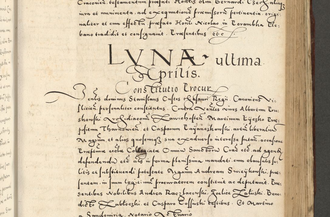 Zdjęcie nr 453 dla obiektu archiwalnego: Acta actorum causarum sententiarum deffinitiuarum, quam interloquutoriarum, decretorum, obligationum, procuratorum etc. coram Reverendo Domino Martino Izbienski de Rusiecz Archidiacono Posnaniensis, custode et in Spiritualibus Vicario generali officiali Cracoviensis, ad Annum Domini Millesimum quingentesimum Sexagesimum Nonum cuius indictio duodecima, Pontus Sanctissimi Pii Papae Quinti Annus quartus foeliciter continuantur