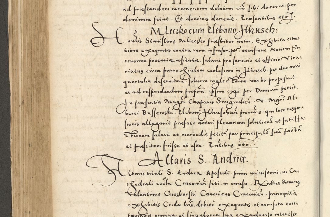 Zdjęcie nr 448 dla obiektu archiwalnego: Acta actorum causarum sententiarum deffinitiuarum, quam interloquutoriarum, decretorum, obligationum, procuratorum etc. coram Reverendo Domino Martino Izbienski de Rusiecz Archidiacono Posnaniensis, custode et in Spiritualibus Vicario generali officiali Cracoviensis, ad Annum Domini Millesimum quingentesimum Sexagesimum Nonum cuius indictio duodecima, Pontus Sanctissimi Pii Papae Quinti Annus quartus foeliciter continuantur