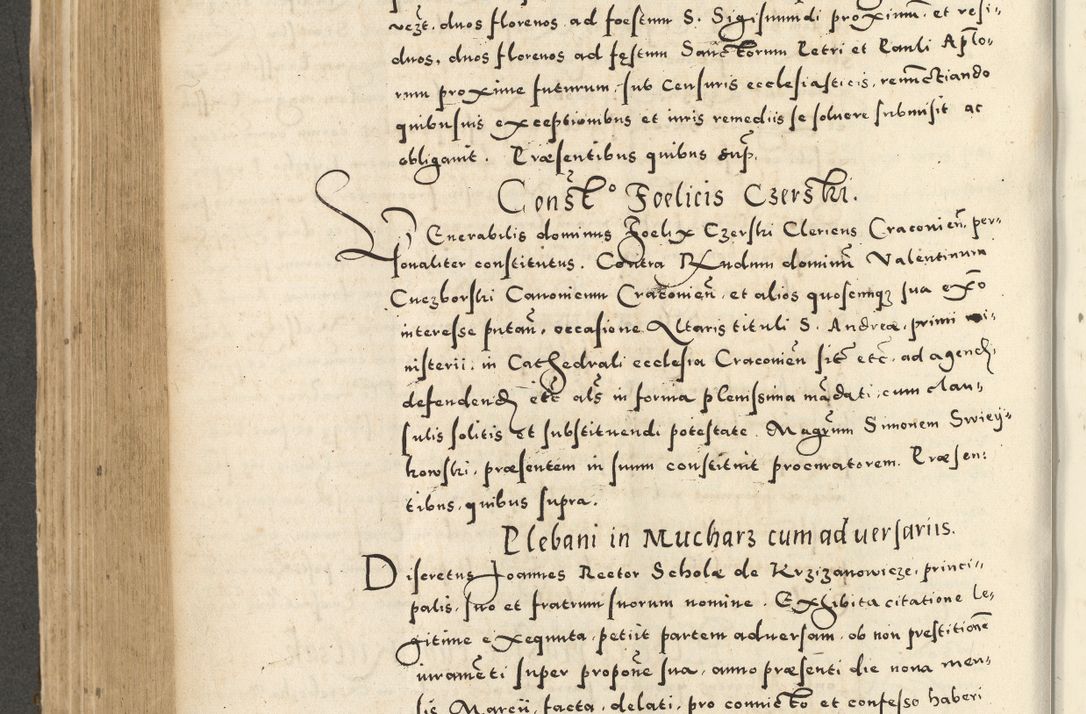 Zdjęcie nr 446 dla obiektu archiwalnego: Acta actorum causarum sententiarum deffinitiuarum, quam interloquutoriarum, decretorum, obligationum, procuratorum etc. coram Reverendo Domino Martino Izbienski de Rusiecz Archidiacono Posnaniensis, custode et in Spiritualibus Vicario generali officiali Cracoviensis, ad Annum Domini Millesimum quingentesimum Sexagesimum Nonum cuius indictio duodecima, Pontus Sanctissimi Pii Papae Quinti Annus quartus foeliciter continuantur