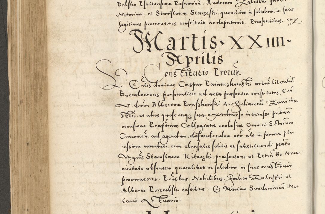 Zdjęcie nr 440 dla obiektu archiwalnego: Acta actorum causarum sententiarum deffinitiuarum, quam interloquutoriarum, decretorum, obligationum, procuratorum etc. coram Reverendo Domino Martino Izbienski de Rusiecz Archidiacono Posnaniensis, custode et in Spiritualibus Vicario generali officiali Cracoviensis, ad Annum Domini Millesimum quingentesimum Sexagesimum Nonum cuius indictio duodecima, Pontus Sanctissimi Pii Papae Quinti Annus quartus foeliciter continuantur