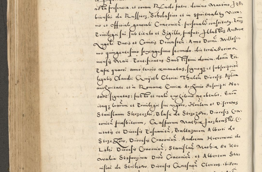 Zdjęcie nr 432 dla obiektu archiwalnego: Acta actorum causarum sententiarum deffinitiuarum, quam interloquutoriarum, decretorum, obligationum, procuratorum etc. coram Reverendo Domino Martino Izbienski de Rusiecz Archidiacono Posnaniensis, custode et in Spiritualibus Vicario generali officiali Cracoviensis, ad Annum Domini Millesimum quingentesimum Sexagesimum Nonum cuius indictio duodecima, Pontus Sanctissimi Pii Papae Quinti Annus quartus foeliciter continuantur