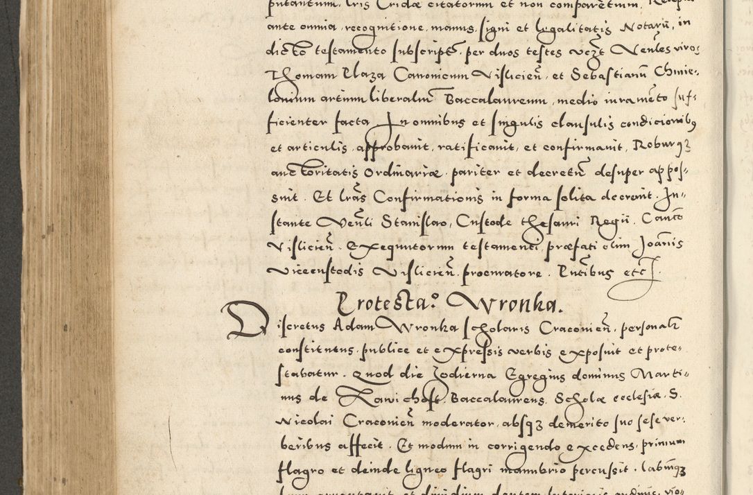 Zdjęcie nr 428 dla obiektu archiwalnego: Acta actorum causarum sententiarum deffinitiuarum, quam interloquutoriarum, decretorum, obligationum, procuratorum etc. coram Reverendo Domino Martino Izbienski de Rusiecz Archidiacono Posnaniensis, custode et in Spiritualibus Vicario generali officiali Cracoviensis, ad Annum Domini Millesimum quingentesimum Sexagesimum Nonum cuius indictio duodecima, Pontus Sanctissimi Pii Papae Quinti Annus quartus foeliciter continuantur