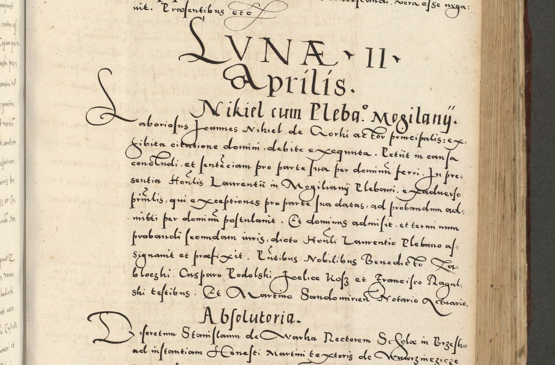 Zdjęcie nr 425 dla obiektu archiwalnego: Acta actorum causarum sententiarum deffinitiuarum, quam interloquutoriarum, decretorum, obligationum, procuratorum etc. coram Reverendo Domino Martino Izbienski de Rusiecz Archidiacono Posnaniensis, custode et in Spiritualibus Vicario generali officiali Cracoviensis, ad Annum Domini Millesimum quingentesimum Sexagesimum Nonum cuius indictio duodecima, Pontus Sanctissimi Pii Papae Quinti Annus quartus foeliciter continuantur