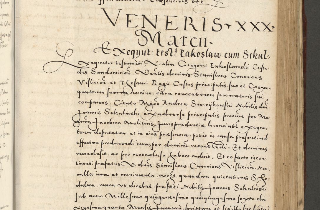 Zdjęcie nr 423 dla obiektu archiwalnego: Acta actorum causarum sententiarum deffinitiuarum, quam interloquutoriarum, decretorum, obligationum, procuratorum etc. coram Reverendo Domino Martino Izbienski de Rusiecz Archidiacono Posnaniensis, custode et in Spiritualibus Vicario generali officiali Cracoviensis, ad Annum Domini Millesimum quingentesimum Sexagesimum Nonum cuius indictio duodecima, Pontus Sanctissimi Pii Papae Quinti Annus quartus foeliciter continuantur