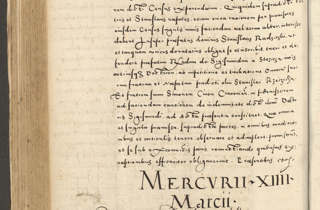 Zdjęcie nr 410 dla obiektu archiwalnego: Acta actorum causarum sententiarum deffinitiuarum, quam interloquutoriarum, decretorum, obligationum, procuratorum etc. coram Reverendo Domino Martino Izbienski de Rusiecz Archidiacono Posnaniensis, custode et in Spiritualibus Vicario generali officiali Cracoviensis, ad Annum Domini Millesimum quingentesimum Sexagesimum Nonum cuius indictio duodecima, Pontus Sanctissimi Pii Papae Quinti Annus quartus foeliciter continuantur