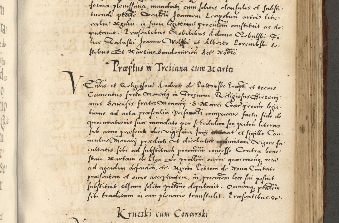 Zdjęcie nr 797 dla obiektu archiwalnego: Acta actorum causarum sententiarum deffinitiuarum, quam interloquutoriarum, decretorum, obligationum, procuratorum etc. coram Reverendo Domino Martino Izbienski de Rusiecz Archidiacono Posnaniensis, custode et in Spiritualibus Vicario generali officiali Cracoviensis, ad Annum Domini Millesimum quingentesimum Sexagesimum Nonum cuius indictio duodecima, Pontus Sanctissimi Pii Papae Quinti Annus quartus foeliciter continuantur