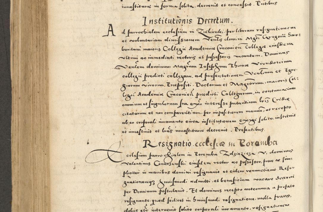 Zdjęcie nr 794 dla obiektu archiwalnego: Acta actorum causarum sententiarum deffinitiuarum, quam interloquutoriarum, decretorum, obligationum, procuratorum etc. coram Reverendo Domino Martino Izbienski de Rusiecz Archidiacono Posnaniensis, custode et in Spiritualibus Vicario generali officiali Cracoviensis, ad Annum Domini Millesimum quingentesimum Sexagesimum Nonum cuius indictio duodecima, Pontus Sanctissimi Pii Papae Quinti Annus quartus foeliciter continuantur