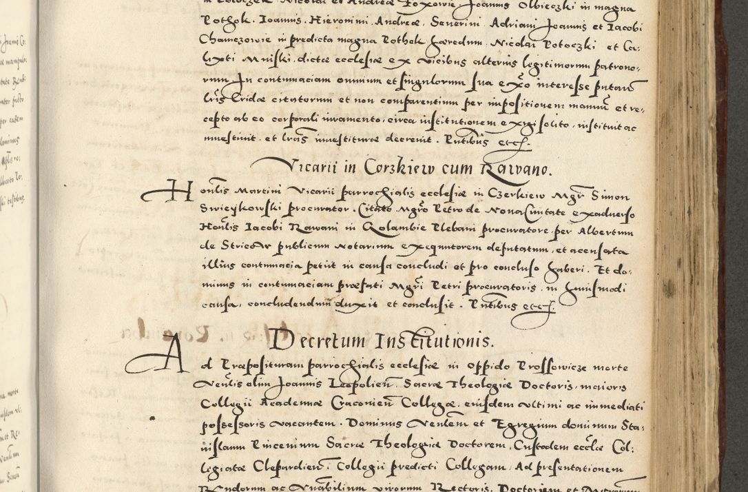 Zdjęcie nr 793 dla obiektu archiwalnego: Acta actorum causarum sententiarum deffinitiuarum, quam interloquutoriarum, decretorum, obligationum, procuratorum etc. coram Reverendo Domino Martino Izbienski de Rusiecz Archidiacono Posnaniensis, custode et in Spiritualibus Vicario generali officiali Cracoviensis, ad Annum Domini Millesimum quingentesimum Sexagesimum Nonum cuius indictio duodecima, Pontus Sanctissimi Pii Papae Quinti Annus quartus foeliciter continuantur