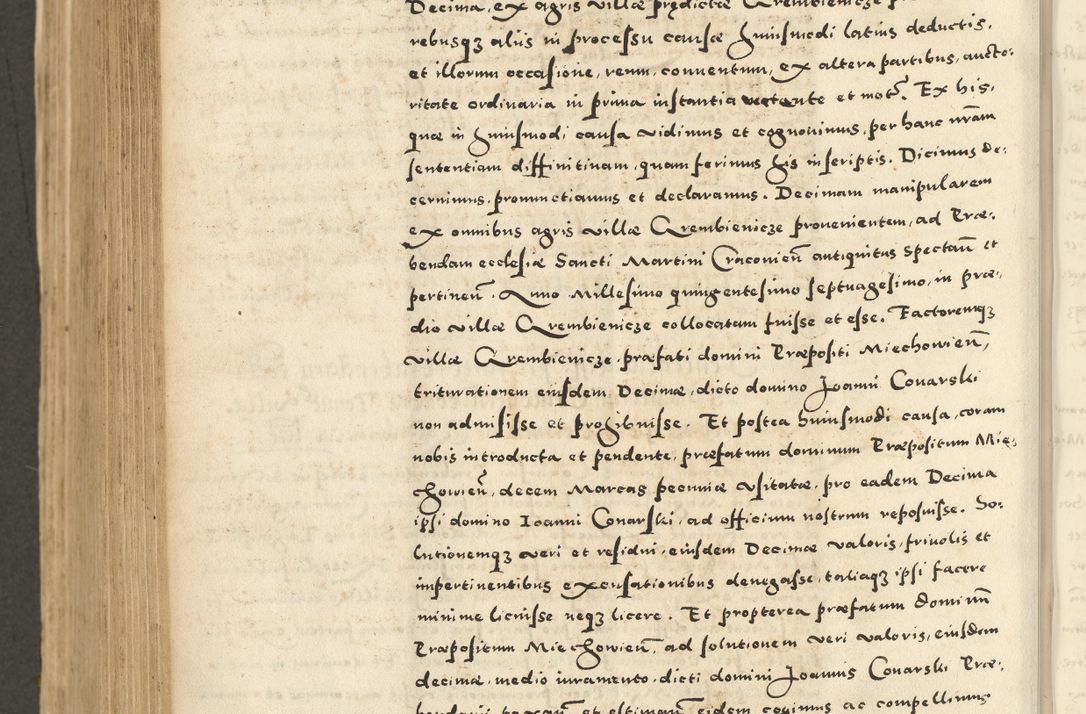 Zdjęcie nr 788 dla obiektu archiwalnego: Acta actorum causarum sententiarum deffinitiuarum, quam interloquutoriarum, decretorum, obligationum, procuratorum etc. coram Reverendo Domino Martino Izbienski de Rusiecz Archidiacono Posnaniensis, custode et in Spiritualibus Vicario generali officiali Cracoviensis, ad Annum Domini Millesimum quingentesimum Sexagesimum Nonum cuius indictio duodecima, Pontus Sanctissimi Pii Papae Quinti Annus quartus foeliciter continuantur