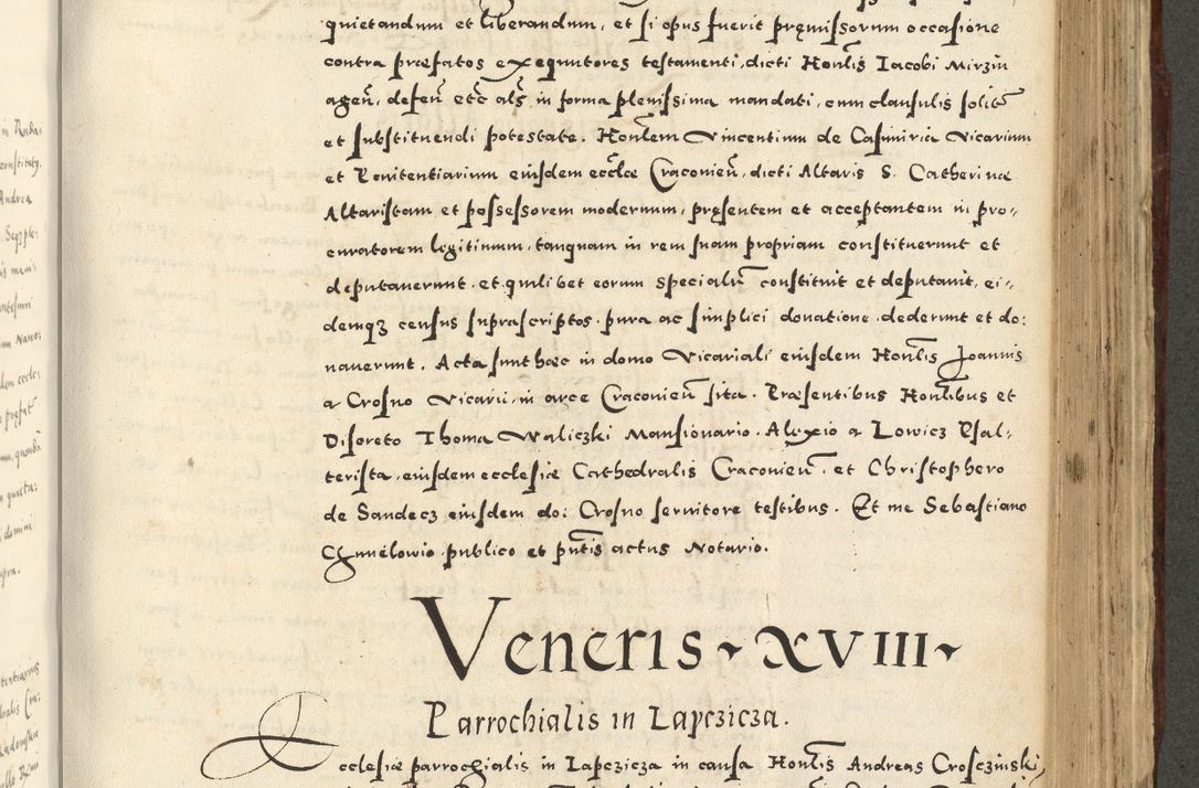 Zdjęcie nr 787 dla obiektu archiwalnego: Acta actorum causarum sententiarum deffinitiuarum, quam interloquutoriarum, decretorum, obligationum, procuratorum etc. coram Reverendo Domino Martino Izbienski de Rusiecz Archidiacono Posnaniensis, custode et in Spiritualibus Vicario generali officiali Cracoviensis, ad Annum Domini Millesimum quingentesimum Sexagesimum Nonum cuius indictio duodecima, Pontus Sanctissimi Pii Papae Quinti Annus quartus foeliciter continuantur