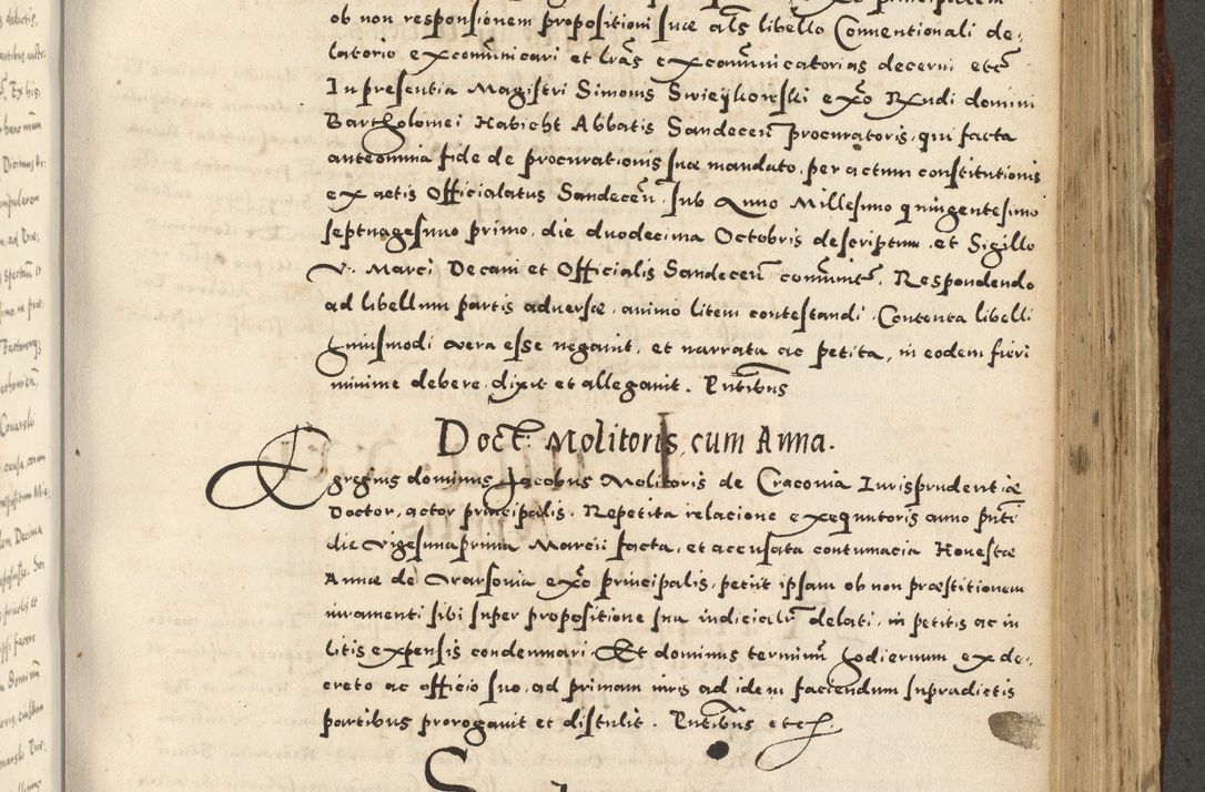 Zdjęcie nr 791 dla obiektu archiwalnego: Acta actorum causarum sententiarum deffinitiuarum, quam interloquutoriarum, decretorum, obligationum, procuratorum etc. coram Reverendo Domino Martino Izbienski de Rusiecz Archidiacono Posnaniensis, custode et in Spiritualibus Vicario generali officiali Cracoviensis, ad Annum Domini Millesimum quingentesimum Sexagesimum Nonum cuius indictio duodecima, Pontus Sanctissimi Pii Papae Quinti Annus quartus foeliciter continuantur