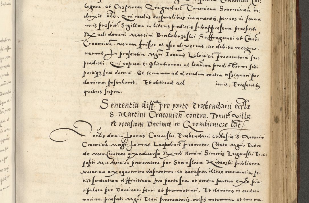 Zdjęcie nr 789 dla obiektu archiwalnego: Acta actorum causarum sententiarum deffinitiuarum, quam interloquutoriarum, decretorum, obligationum, procuratorum etc. coram Reverendo Domino Martino Izbienski de Rusiecz Archidiacono Posnaniensis, custode et in Spiritualibus Vicario generali officiali Cracoviensis, ad Annum Domini Millesimum quingentesimum Sexagesimum Nonum cuius indictio duodecima, Pontus Sanctissimi Pii Papae Quinti Annus quartus foeliciter continuantur